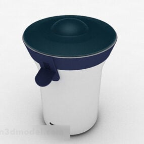 Modello 3d di elettrodomestici minimalisti blu