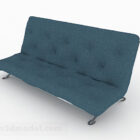 Niebieska minimalistyczna sofa dwuosobowa