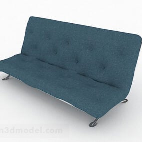 Blue Minimalist Loveseat Sofa 3d model