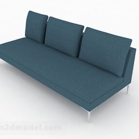 Blue Multiseater Sofa Furniture 3d model