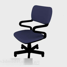 כסא משרדי כחול V1 דגם תלת מימד