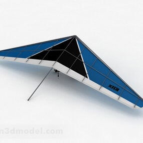 蓝色滑翔伞运动3d模型