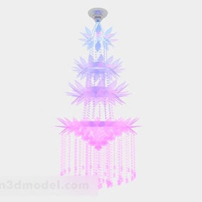 Blue Purple Fantasy Chandelier 3d-malli