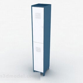 Blue Single Storage Cabinet 3d model