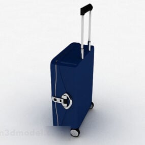 Blue Trolley Luggage 3d model