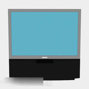 Model 3D niebieskiego telewizora