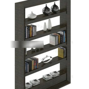 Bücherregal mit Büchervase 3D-Modell