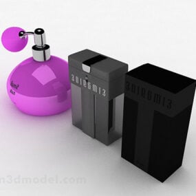 3д модель парфюмерной косметики в упаковке