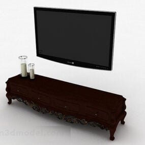 European Style Carved Tv Cabinet 3d model