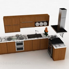 Kitchen L Shaped Cabinet 3d model