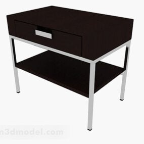 Brown Bedside Table 3d model