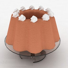 Brown Cake Dessert Food 3D-Modell