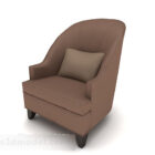 Ruskea rento minimalistinen yhden hengen sohva