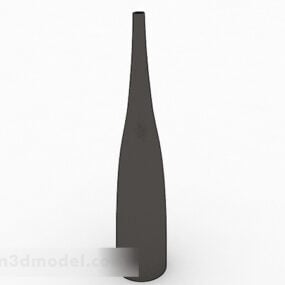 Brun keramisk vase dekoration 3d model