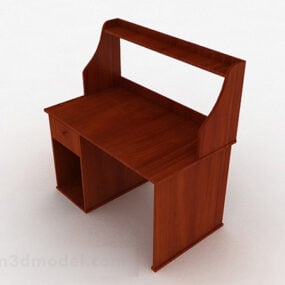 Brown Desk Cabinet 3d model