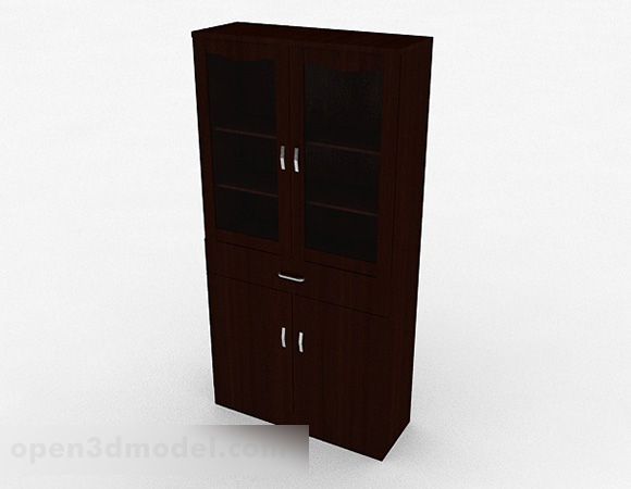 Brown Double Door Multi Layer Display Locker