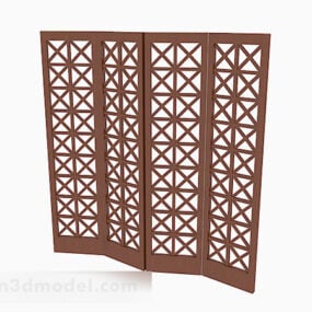 Home Four Sided Wooden Partition 3d model