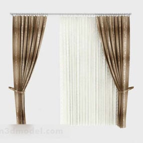 Brown Gradient Curtain 3d model