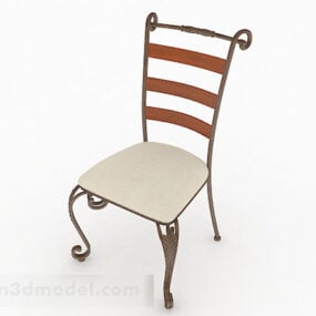 Kahverengi Ev Boş Sandalye Tasarımı 3d modeli