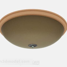 3д модель домашнего потолочного светильника коричневого цвета