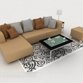 نموذج أريكة براون هوم بسيط ثلاثي الأبعاد