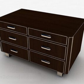 Brown Home Storage Cabinet 3d model