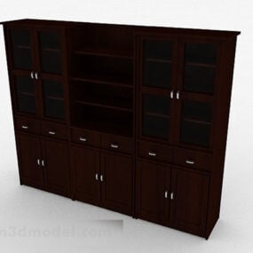 Wooden Large Storage Display Cabinet 3d model
