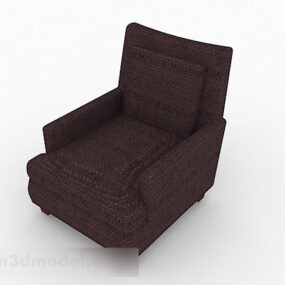 Brown Leisure Single Sofa 3d model