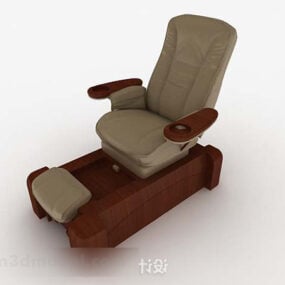 Modelo 3d de sofá de massagem marrom