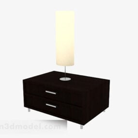 Furniture Brown Minimalist Bedside Table 3d model