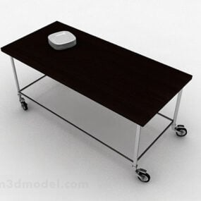 Brown Mobile Dining Table Furniture 3d model