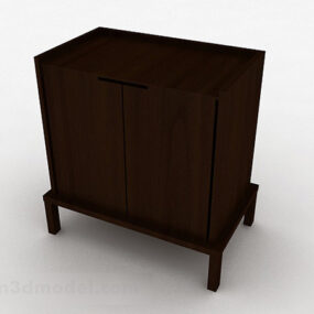 棕色现代双门储物柜3d模型