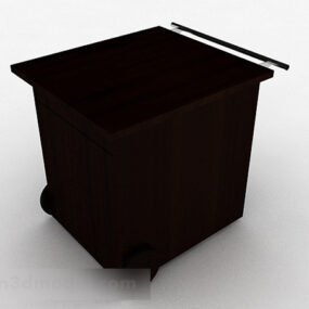 Brown Multi-functional Storage Cabinet 3d model