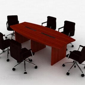 Office Chair Table Combination Furniture 3d model