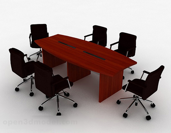 Office Chair Table Combination Furniture Free 3d Model Max