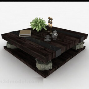 Brown Personality Coffee Table 3d model