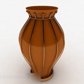 Brown Pot Ceramic Vase 3d model