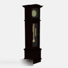 Brown retro clock 3d model