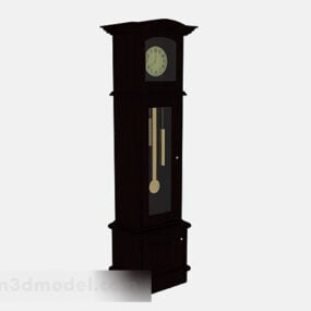 클래식 우드 타워 시계 3d 모델