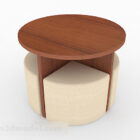 Brown Round Small Coffee Table Design