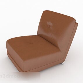 Brown Simple Casual Single Sofa 3d model