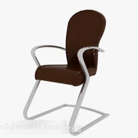 Простий офісний стілець металевий каркас 3d модель