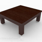 Brązowy prosty kwadratowy drewniany stolik kawowy