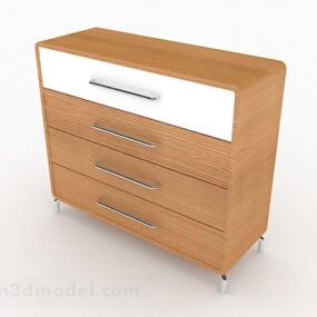 Brown Simple Storage Cabinet 3d model