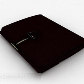 Brown Single Layer Briefcase 3d model