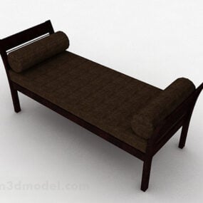 Bruine bank Lounge stoel ontwerp 3D-model