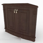 Brown Solid Wood Porch Cabinet