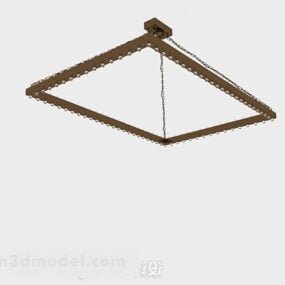 Lampadario quadrato marrone modello 3d