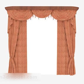 Brown Tassel Curtain 3d model