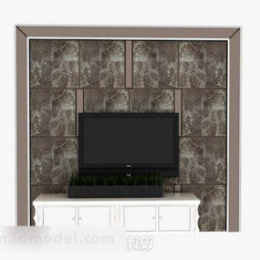 Brown Tv Wall Decoration 3d model